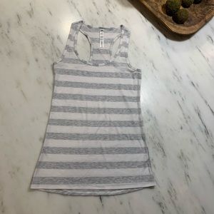 Striped Active Racerback Tank Top